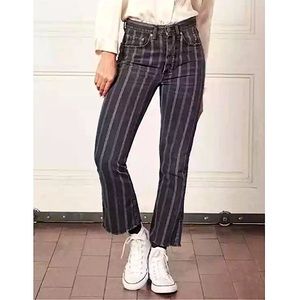 BOYISH by Her Darcy rigid frayed hem striped jeans Deliverance 24 like new
